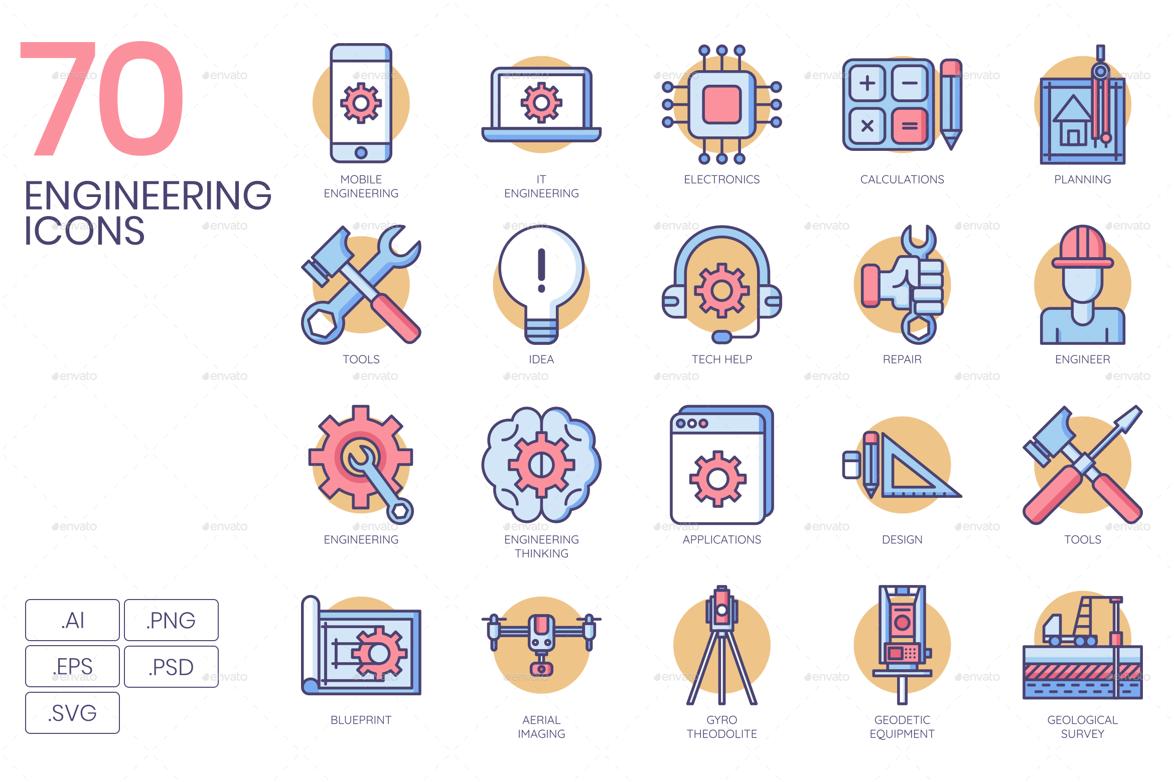 Engineering Icons by Krafted | GraphicRiver